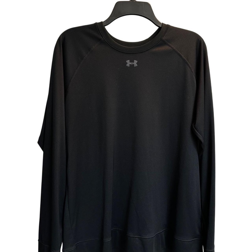 UnderArmour HeatGear Women Loose Fit Long Sleeve Shirt Black Women XL Raglan Top